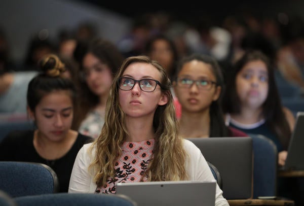 Student listening